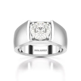 2 CT Round Cut Lab Diamond Men's Ring